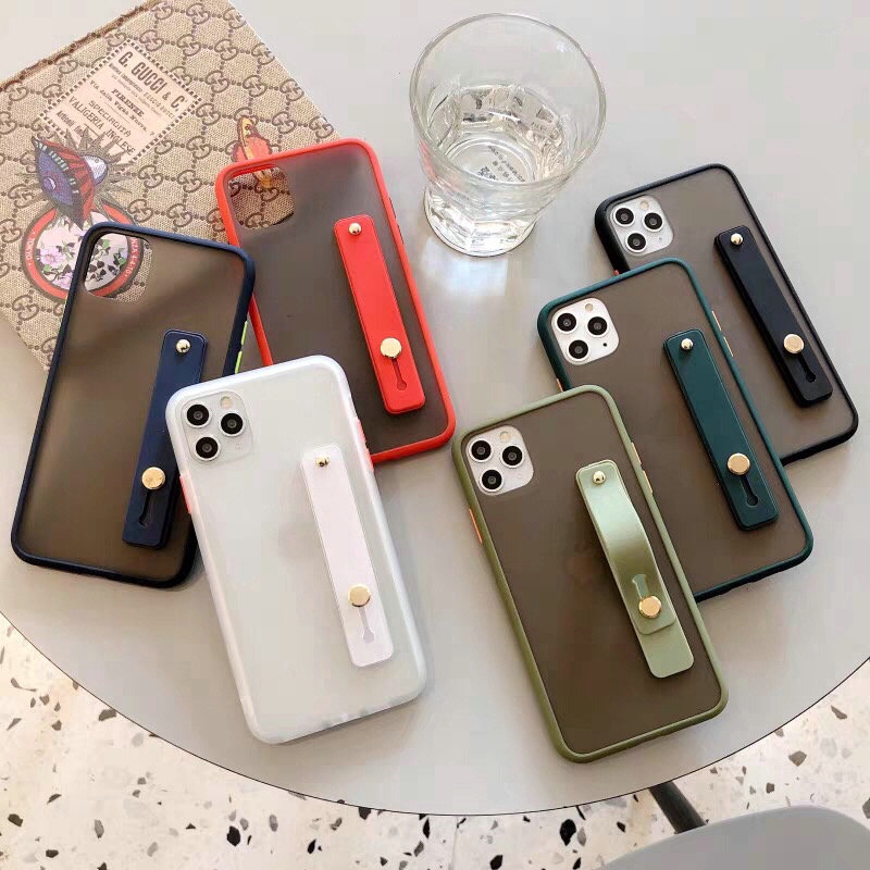 Xiaomi Mi 8 9 9T A3 Lite Note 10 Redmi K20 7A 8A Note 6 7 8 8T Pro Frosted Matte PC+Soft TPU Stand Case+Wristband