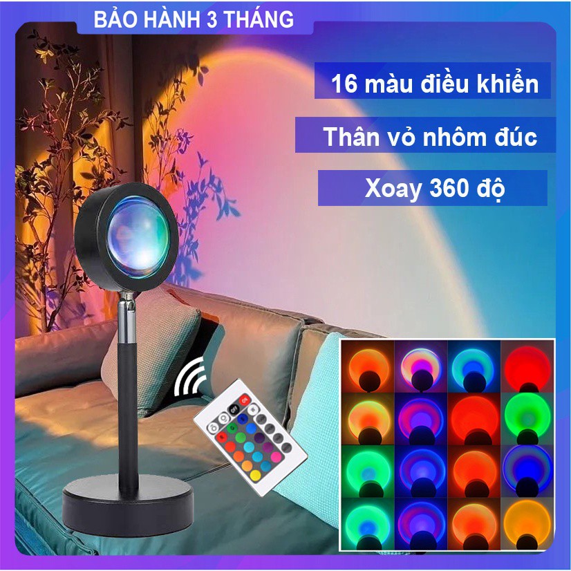 [Đèn Hoàng Hôn 16 Màu] Có Điều Khiển Chuyển Đổi 16 Màu Khác Nhau Tiktok, Sunset Red, Rainbow Trang Trí, Livestream...