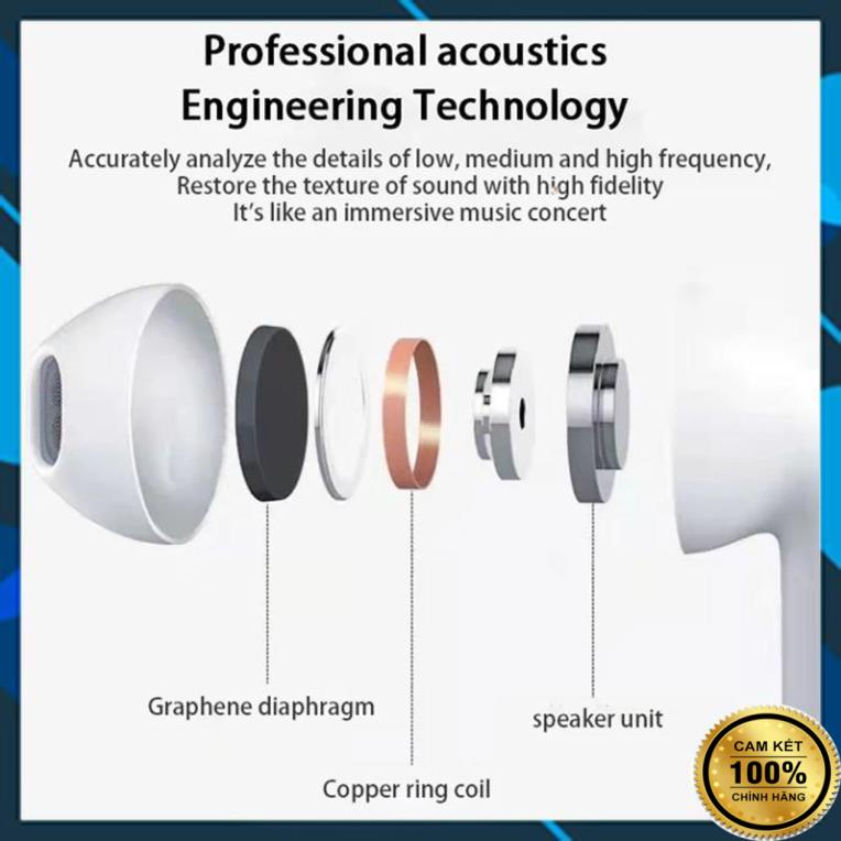 Tai Nghe Bluetooth Pro 6 Mini Quốc Tế Tws 5.3 Có Míc Nói, Tai Nghe Nhạc Chơi Game Pin 5H cho IOS-Android