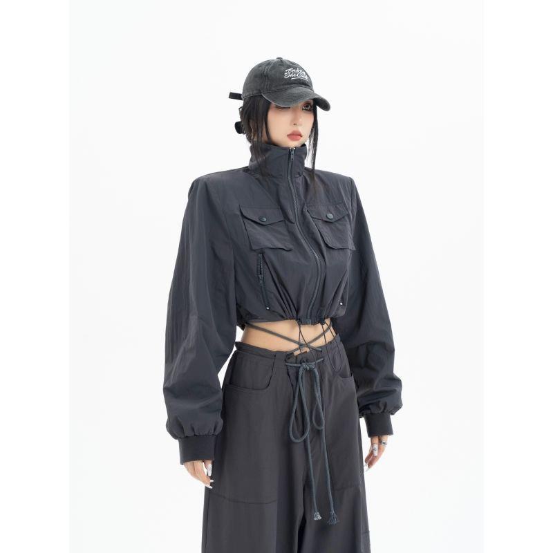 Áo Khoác Phong Cách Đường Phố Cá Tính Hợp Thời Trang Mùa Thu Phong Cách Phương Tây Mới Cho Nữ