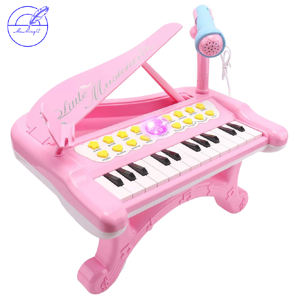 Đàn Piano Đồ Chơi 24 Phím Cho Bé Gái 1 2 3 4 Tuổi