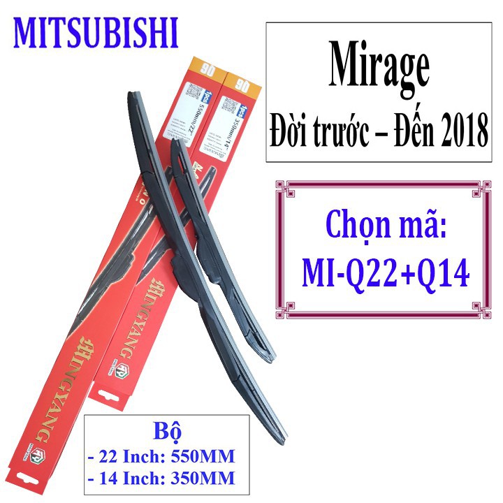 Cần gạt mưa MIRAGE - VÀ CÁC LOẠI XE KHÁC HÃNG MITSUBISHI - Công nghệ Đức