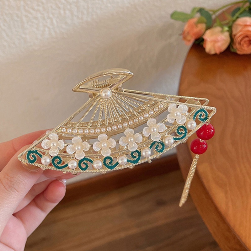 Kẹp Tóc Càng Cua Dày Chống Trượt Kiểu Hán Phục Trung Hoa Cổ Điển