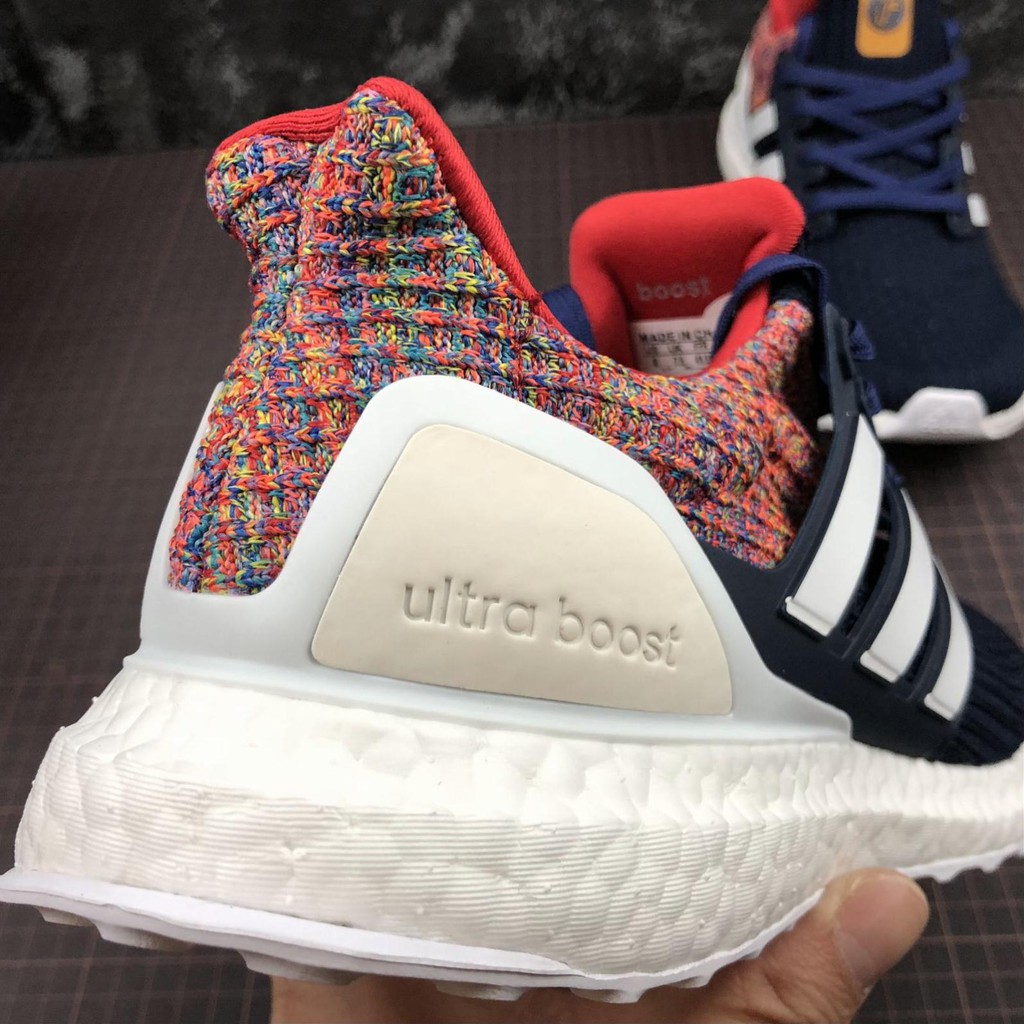 Tết🌺 (FREE SHIP + HỘP + QUÀ) Giày thể thao ULTRA BOOST 4.0 multi colors xanh dương gót thổ cẩm '