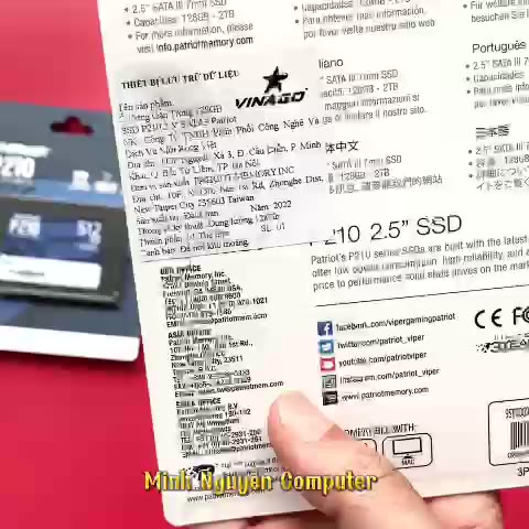 Ổ Cứng SSD 128GB, 256GB, 512GB PATRIOT P210 SATA 3 - 2.5INCH - New 100% - Bảo Hành 3 Năm Chính Hãng | BigBuy360 - bigbuy360.vn