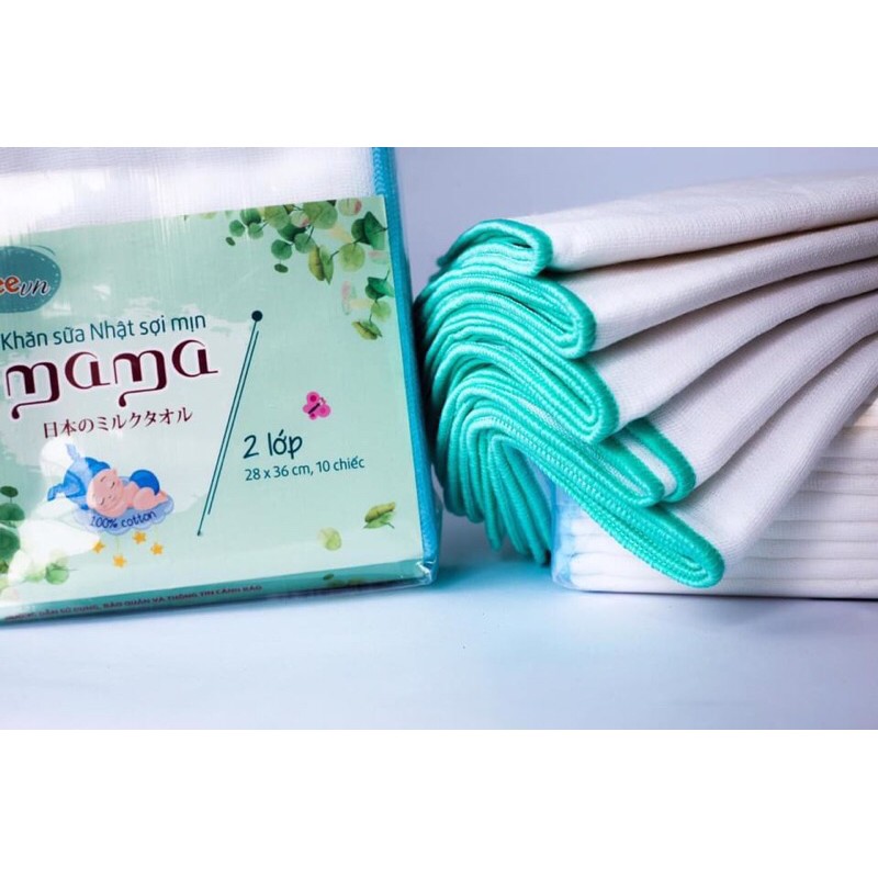 Khăn Xô - Khăn sữa Xuất Nhật MAMA 2,3,4 Lớp[ HÀNG CÔNG TY]