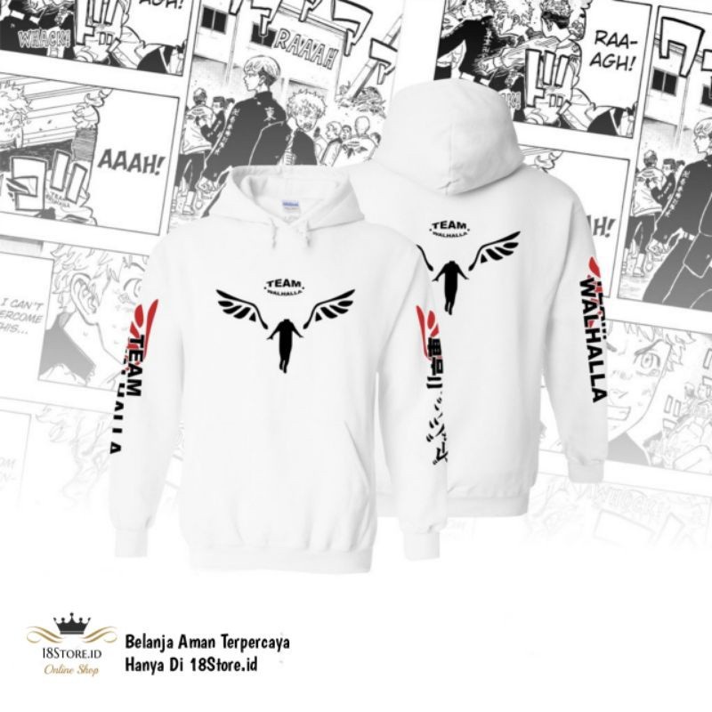 Mẫu áo Hoodie in hình Vallhala Team Toyo Manji Tokyo Revengers độc đẹp giá siêu rẻ + Tặng kèm 1 áo thun | AOT STORE