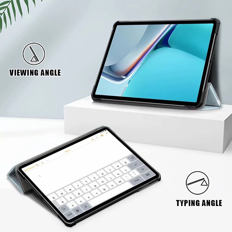 Bao Da Pu Máy Tính Bảng Nắp Gập Điều Chỉnh Được Kèm Giá Đỡ Cho Huawei Matepad 11 2021 11inch Ốp