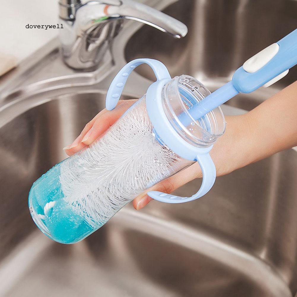 Cọ vệ sinh ly /chai/bình nước đa năng tay cầm có thể kéo dài tiện dụng
