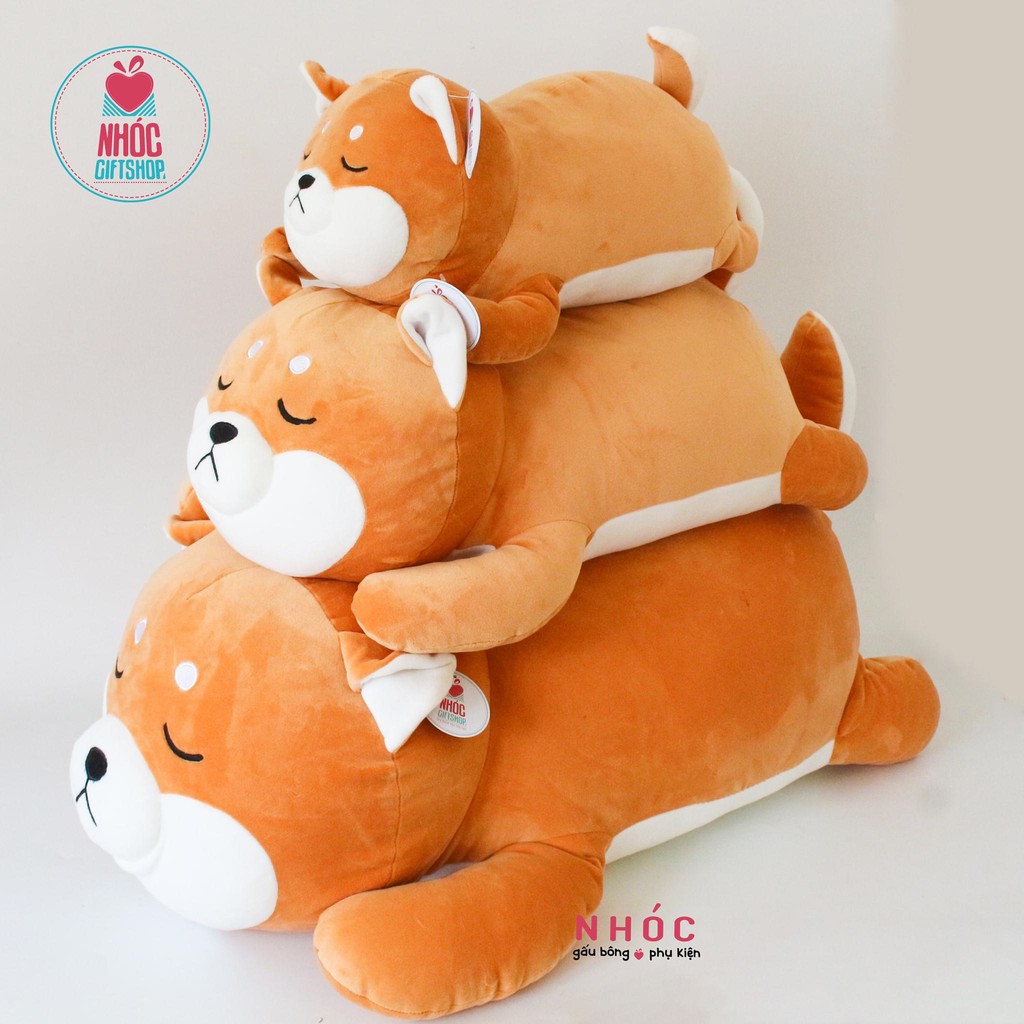 Gấu Bông Chó Shiba Nằm  SIZE LỚN Hàng Cao Cấp Lông Mịn Bông Mềm Đồ Chơi Cho Bé An Toàn Dễ Thương TC - NHÓC