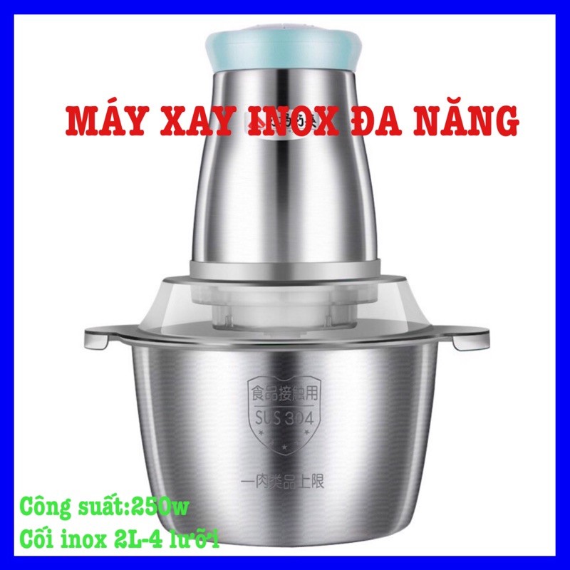 💕MÁY XAY ĐA NĂNG INOX 2 LÍT💕Máy xay thịt,rau củ...cối inox