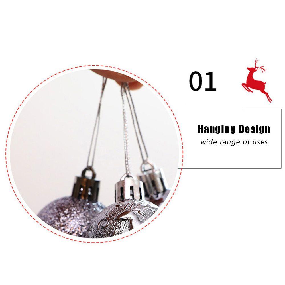 MUVAKO Set 12 Quả Châu Nhựa Kích Thước Nhỏ Dùng Để Trang Trí Giáng Sinh