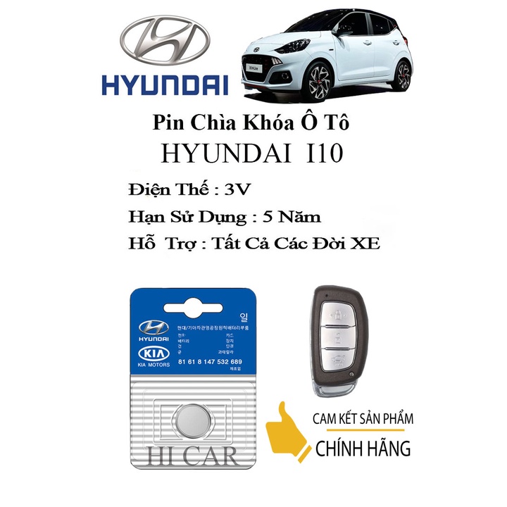 Pin chìa khóa ô tô Hyundai I10 chính hãng Panasonic