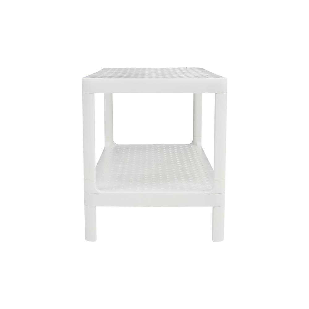 HomeBase STACKO Kệ để giày 2 tầng bằng nhựa MONO Thái Lan W70xH34.3xD30cm màu trắng