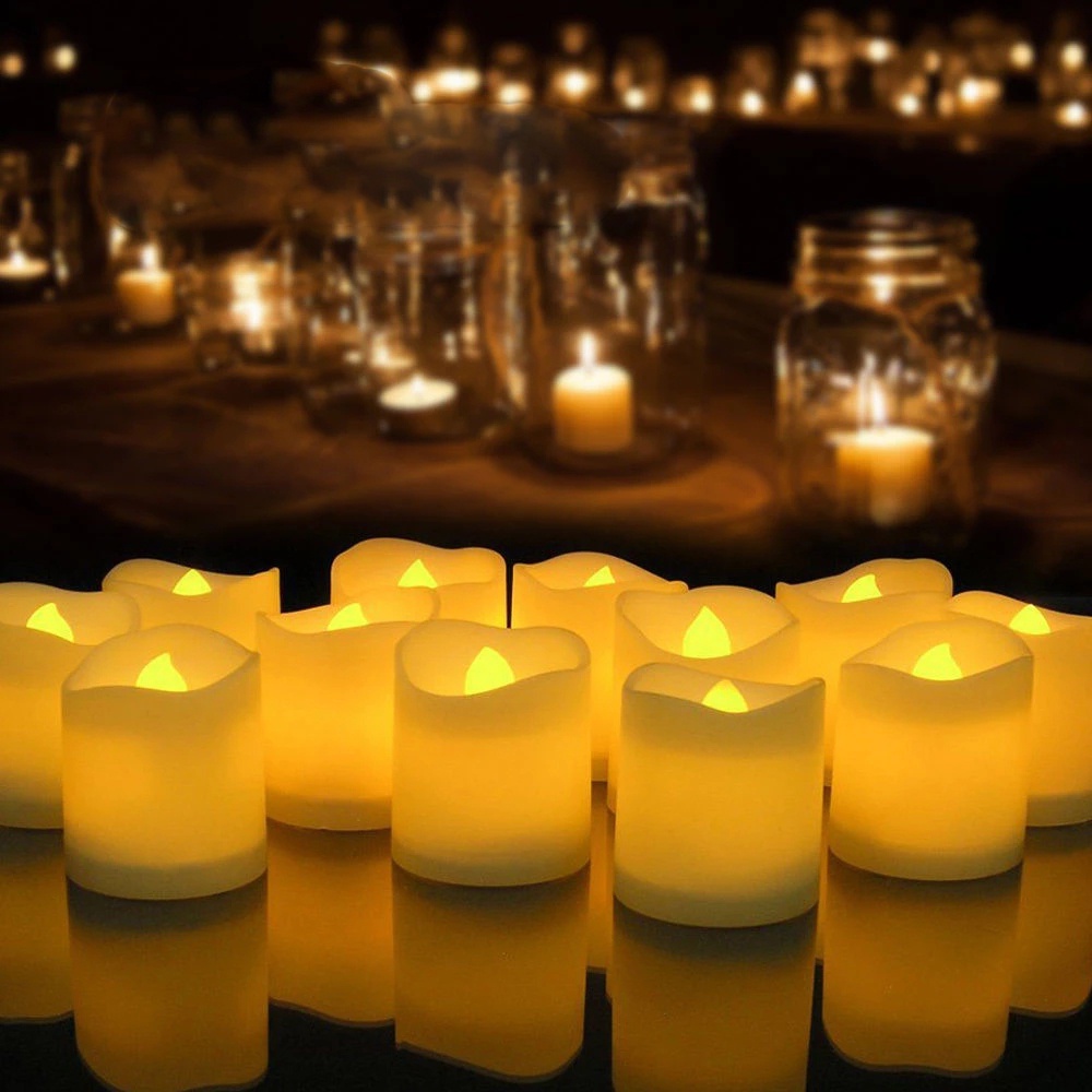 1Pc LED Simulation Candles Light/Battery Powered Flameless Tea Wax Light/Party Decoration Candle Lamp/Flashing