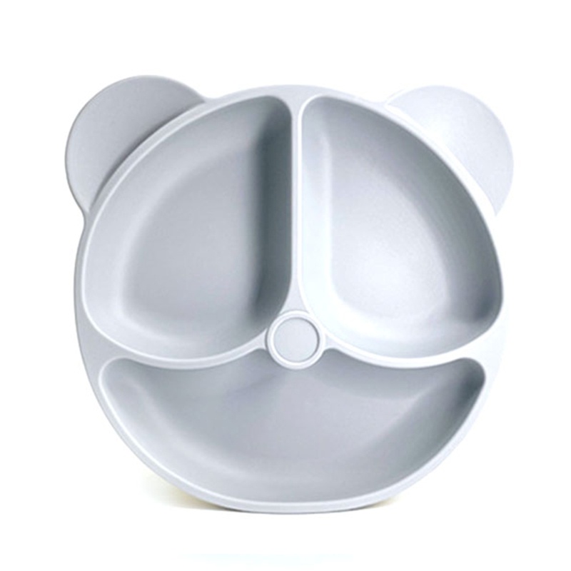 Đĩa Ăn Chia Ngăn Hình Gấu Bằng Silicone Dành Cho Bé