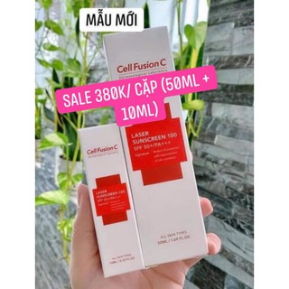 Set kem chống nắng cell hồng mẫu mới 50ml +10ml
