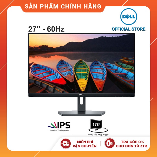 Màn Hình LCD Dell SE2719HR 27" 1920x1080/IPS/75Hz/4 ms/FreeSync - Hàng chính hãng new 100% (BH 36T)