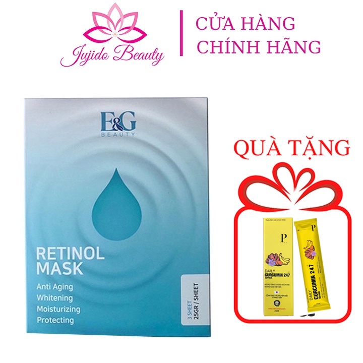Mặt Nạ Dưỡng Da Retinol Mask E&G Beauty Hàn Quốc Xóa Mờ Vết Nhăn, Thâm Nám, Cấp Ẩm Cho Da