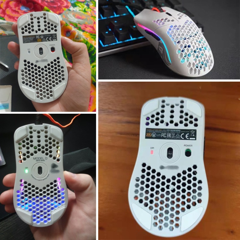 Miếng Dán Chân Chuột Máy Tính Chống Trượt Phiên Bản Băng Hổ Cho Glorious Model O Odin Màu Trắng 1Pc