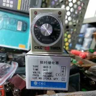 Rơ le thời gian ckc ah3-3 220vac 24vdc 12vdc 380vac 110vac