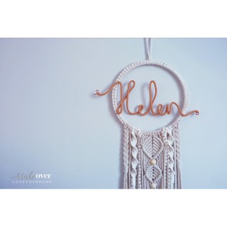 Vòng MACRAME treo tường trang trí GẮN TÊN