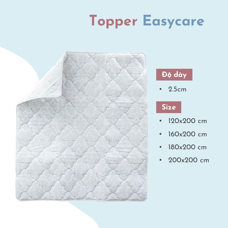 [EVERON Chính Hãng] Tấm Lót Đa Năng Everon (Topper) - ÊM ÁI CÓ DÂY CÀI VÀO ĐỆM