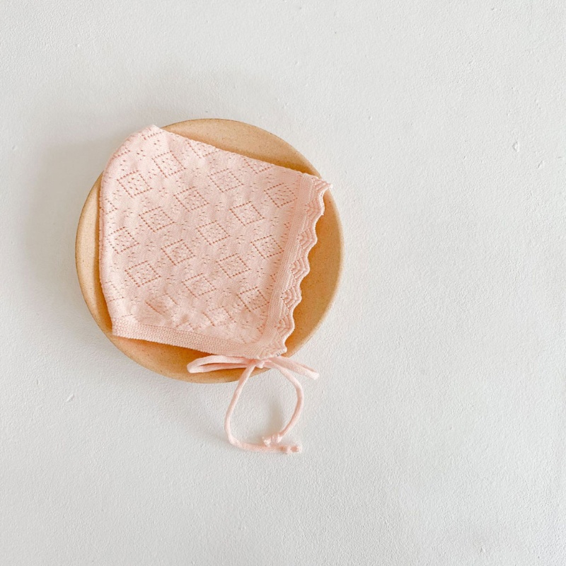 Mũ Cotton Trùm Đầu Thoáng Khí Chống Nắng Màu Sắc Đơn Giản Cho Bé Gái