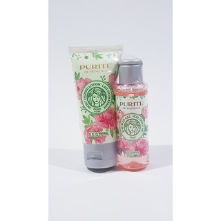 combo mini sữa tắm + dưỡng thể purite provence hoa mẫu đơn 60ml
