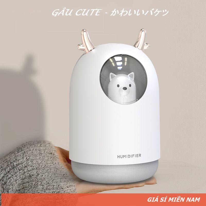 Máy Phun Sương Khuếch Tán Tinh Dầu Gấu CUTE  - Phun Sương Tạo Độ Ẩm