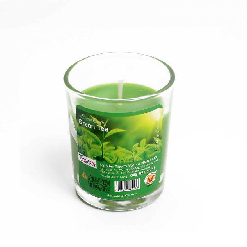 Combo 2 ly nến thơm votive Miss Candle FTRAMART NQM0413 Green Tea (Hương trà xanh)