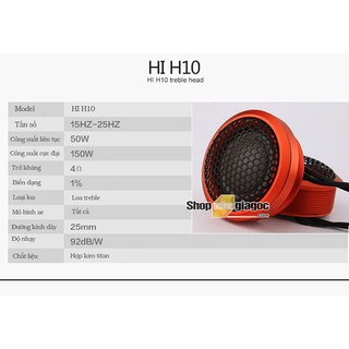 Cặp Loa Treble Ô Tô HI-H10