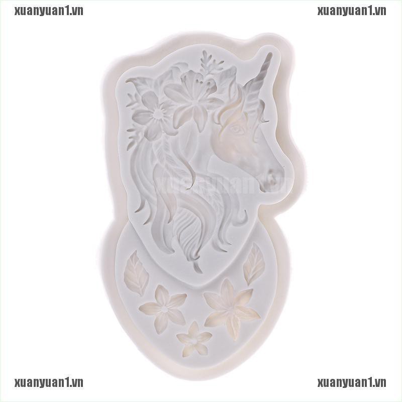[XUANYUAN1] Khuôn silicone Làm Bánh / Sô Cô La / Kẹo Đường Hình Con Ngựa