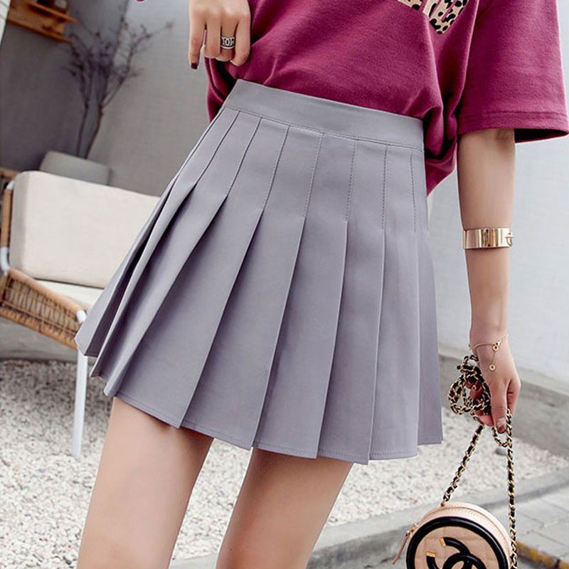 Chân Váy Xếp Li Lưng Cao Thời Trang Cho Nữ