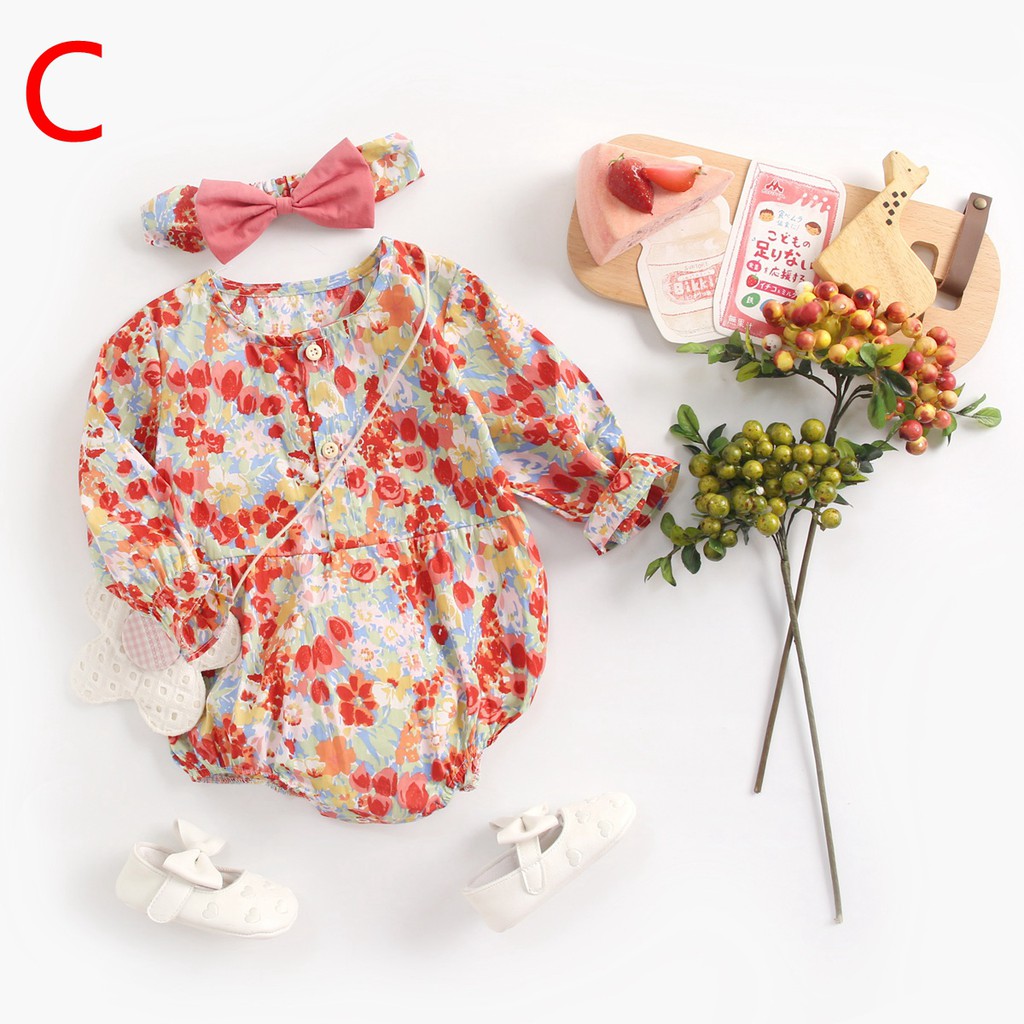 Set Áo Liền Quần Sanlutoz Vải Hoa Kiểu Công Chúa Cho Bé Gái Kèm Băng Đô Thời Trang