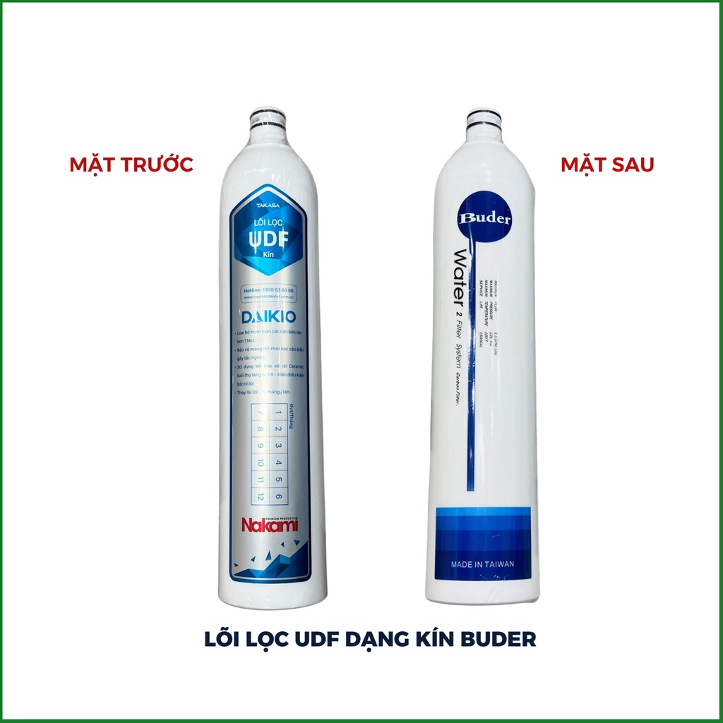 Combo lõi lọc nước Buder SỐ 1-2-3 dành cho máy lọc nước RO  NHẬP KHẨU TAIWAN