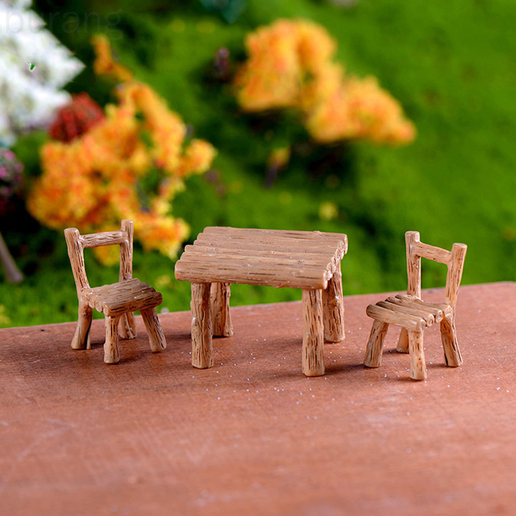 3 Mô hình bàn ghế/ Cầu thang mini trang trí sân vườn (có bán lẻ)