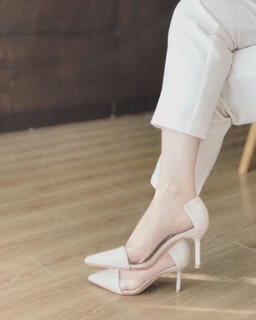 Giày Cao gót trong phối da