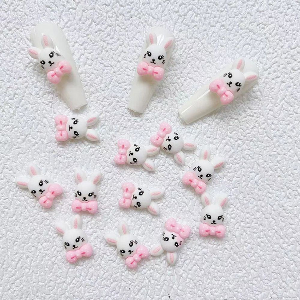 [Hàng mới về] Bộ hạt phụ kiện trang trí móng tay hình gấu/ hổ hoạt hình 3d tự làm