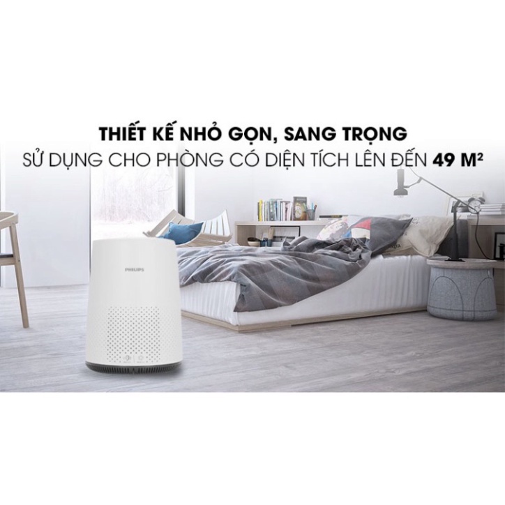 [Siêu Rè] Máy lọc không khí Philips AC0820/10-Hàng Chính Hãng (Diện tích sử dụng 49m2)