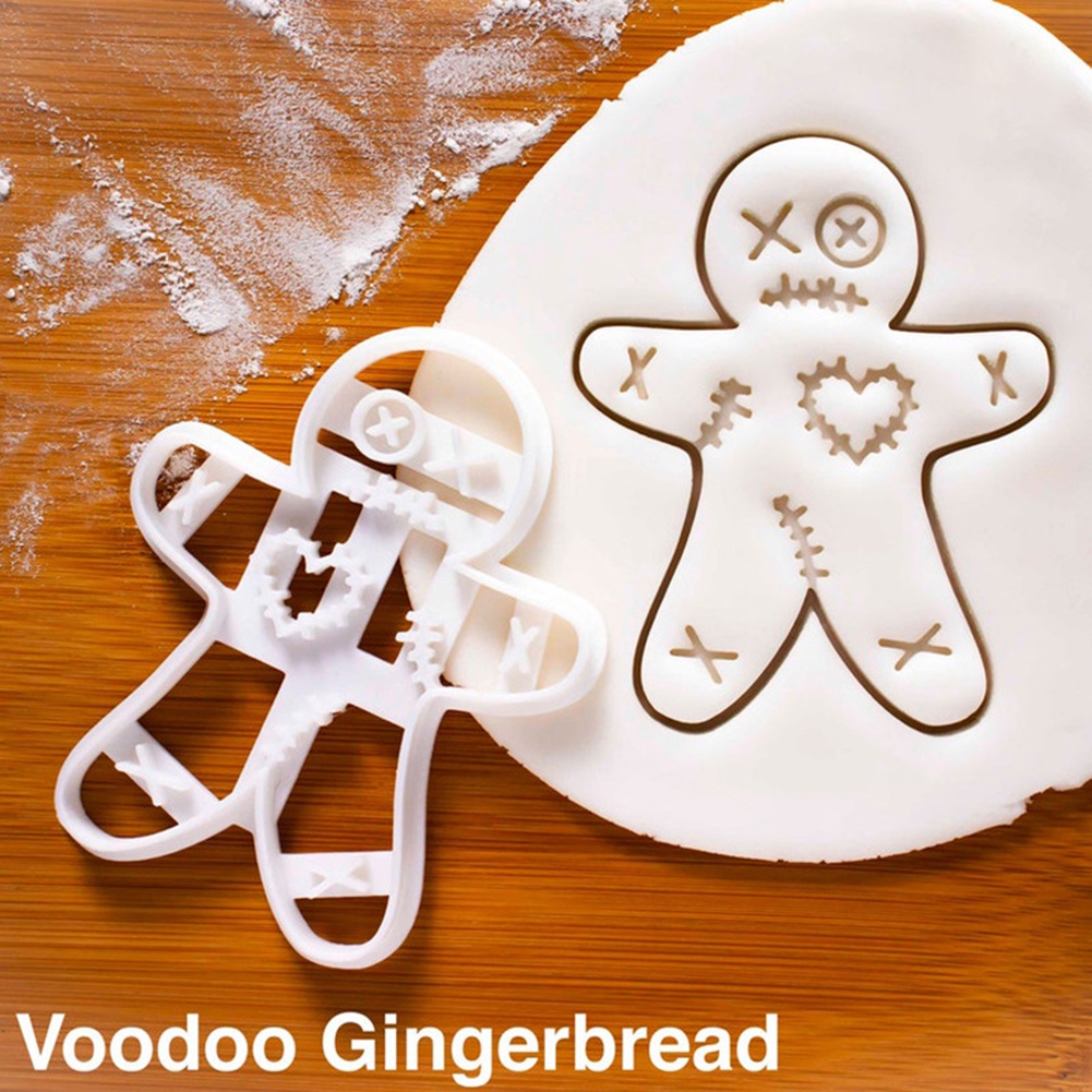 Cartoon Christmas Gingerbread Man Cookie Embossing Mold Pressed Hand Painted Frosted Cookies Snowflake Cookie Cutter