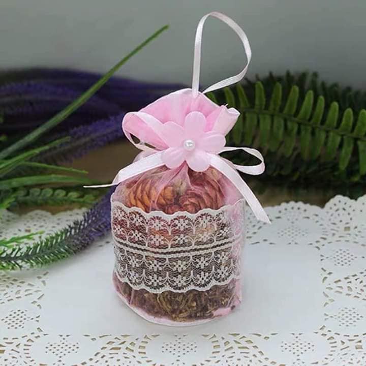 Túi thơm hoa khô khử mùi làm thơm phòng ren công chúa
