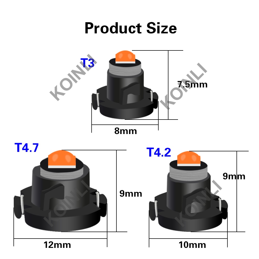 Bóng đèn LED T3 T4.2 T4.7 ánh sáng 3030 trắng dành cho bảng điều khiển xe hơi