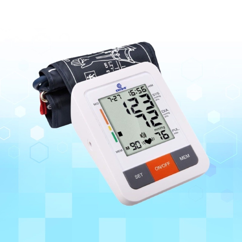 Máy đo huyết áp, máy đo huyết áp điện tử bắp tay CHIDO bảo hành 24 tháng