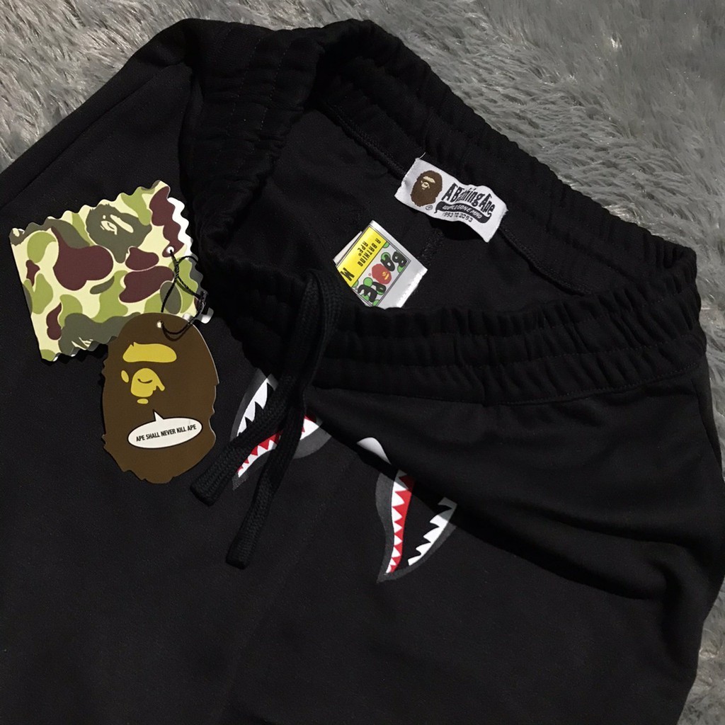 BAPE Quần Jogger Phối Túi Họa Tiết Rằn Ri Cá Tính