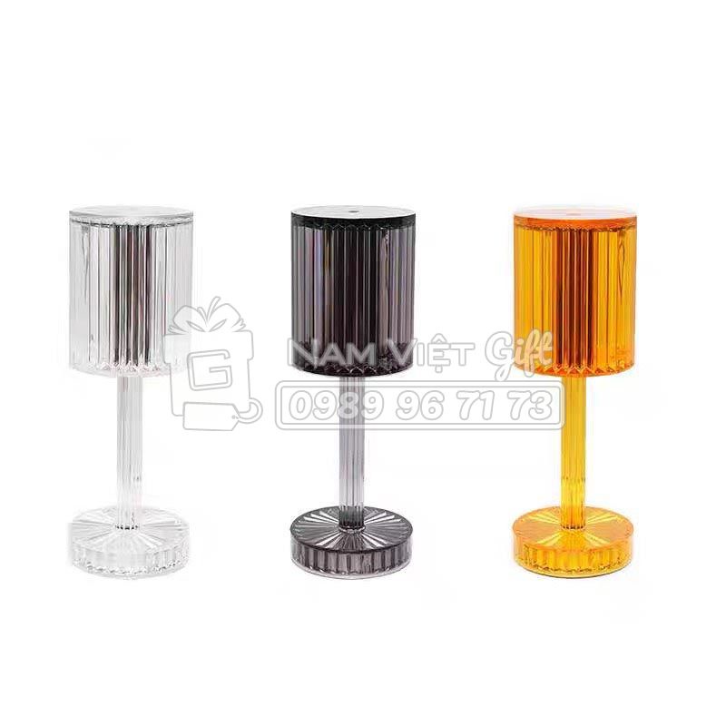 Đèn Ngủ Pha Lê LED Sang Trọng Cảm Ứng Một Chạm Điều Chỉnh Màu RGB Kèm Remote