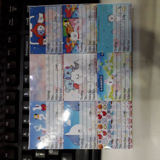 Nhãn vở bt21  1 set 9 nhãn vở