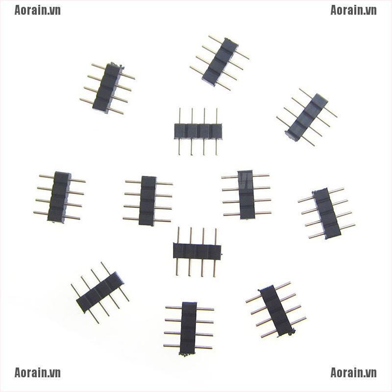 Bộ 10 Đầu Nối 4 Pin Cho Đèn LED RGB 3528 5050 SMD