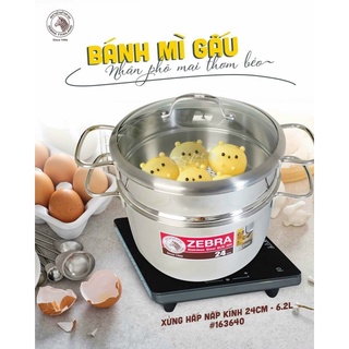 BỘ NỒI XỬNG  HẤP ZEBRA 24cm-163640