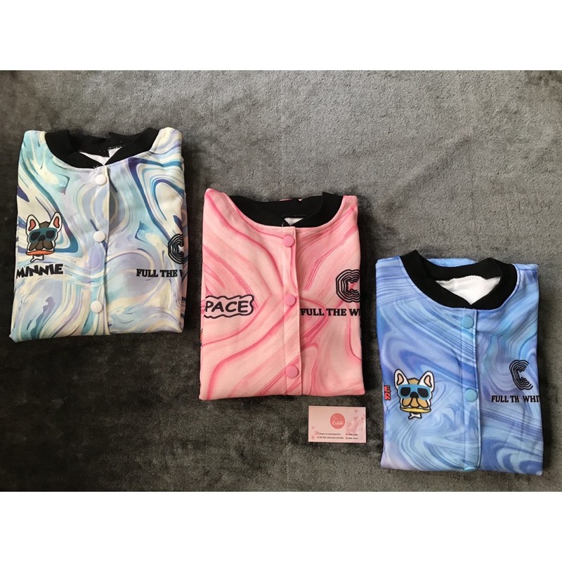 Áo Khoác Nỉ Loang 3D Bomber Unisex, Áo Khoác Form Rộng Nam Nữ Ulzzang, Labibi